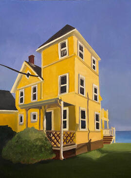 Yellow Cottage by the Sea